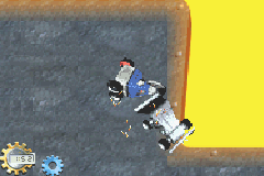 Robot Wars: Advanced Destruction (Game Boy Advance) screenshot: Pussycat vs Onslaught on Steel Factory