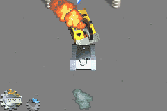 Robot Wars: Advanced Destruction (Game Boy Advance) screenshot: Fighting hard
