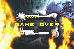 Robot Wars: Advanced Destruction (Game Boy Advance) screenshot: Game over