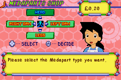 MedaBots: Metabee (Game Boy Advance) screenshot: Visit the store to buy or sell MedaParts