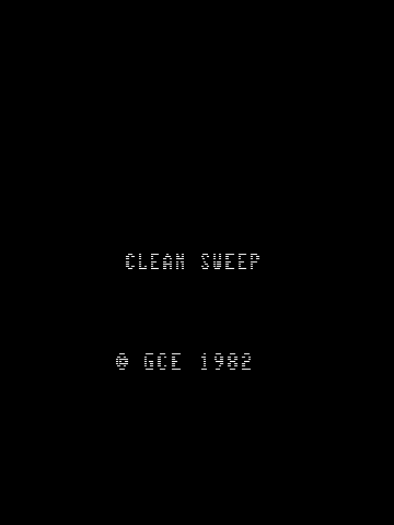 Clean Sweep (Vectrex) screenshot: Title screen