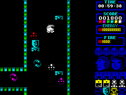 Crash Presents December 1989 (ZX Spectrum) screenshot: Go behidn teh shield for a safe spot
