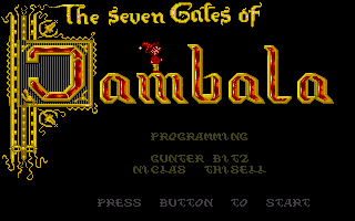 The Seven Gates of Jambala (Atari ST) screenshot: Start screen