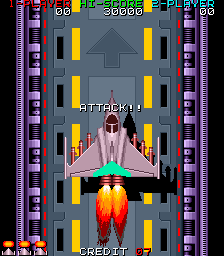 Star Fighter (Arcade) screenshot: Taking off