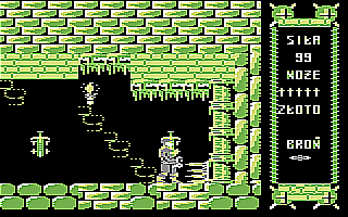 Monstrum (Commodore 64) screenshot: Wall spikes
