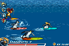 Surf's Up (Game Boy Advance) screenshot: Starting a race