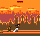 Disney's Aladdin (Game Gear) screenshot: Escape together with the princess