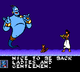 Disney's Aladdin (Game Gear) screenshot: Genie appears