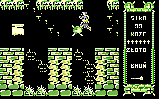 Monstrum (Commodore 64) screenshot: Jumping above the hole