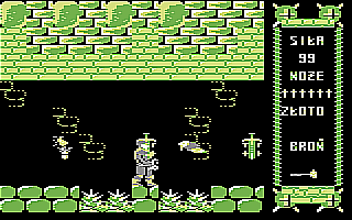 Monstrum (Commodore 64) screenshot: Close encounter with a bat