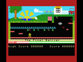 Manic Miner (MSX) screenshot: High score screen