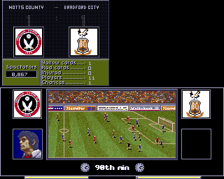 The Manager (Amiga) screenshot: Winning action