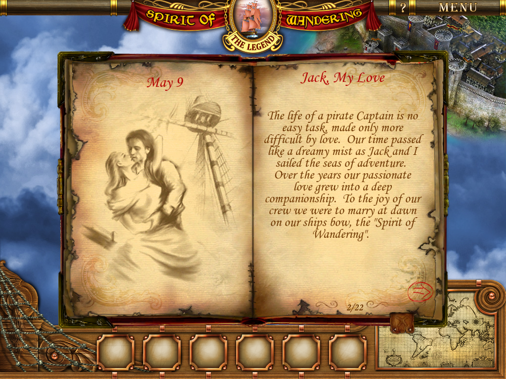 Spirit of Wandering: The Legend (iPad) screenshot: Opening story