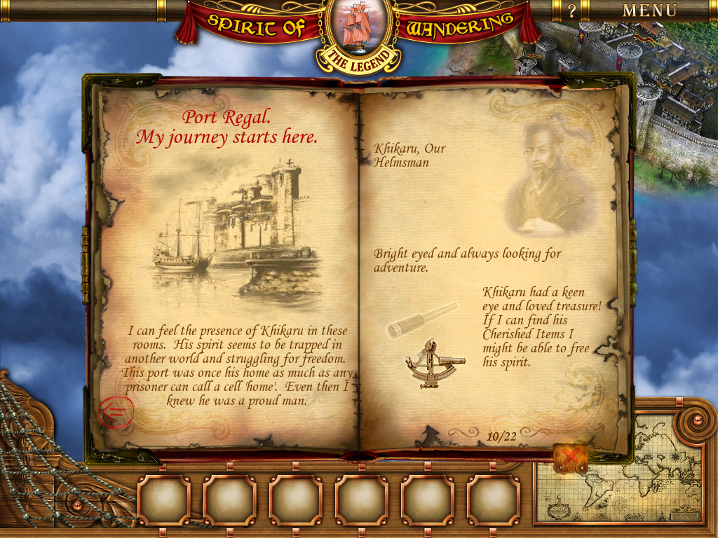 Spirit of Wandering: The Legend (iPad) screenshot: More story
