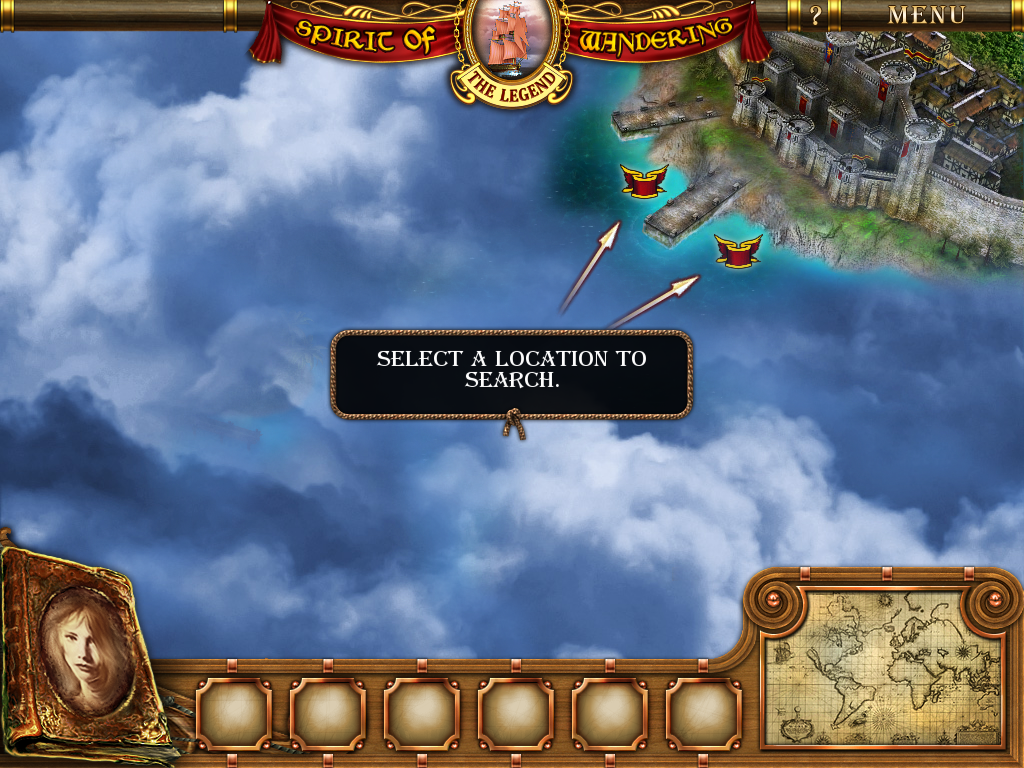 Spirit of Wandering: The Legend (iPad) screenshot: The map