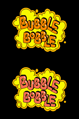 Bubble Bobble Revolution (Nintendo DS) screenshot: Classic mode's title screen.