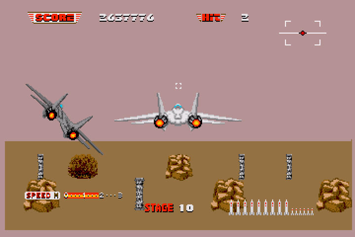 After Burner (Amiga) screenshot: Stage 10