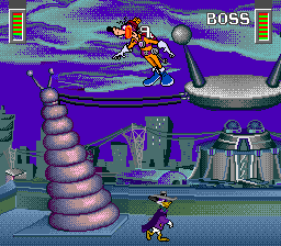 Disney's Darkwing Duck (TurboGrafx-16) screenshot: Showdown with MegaVolt