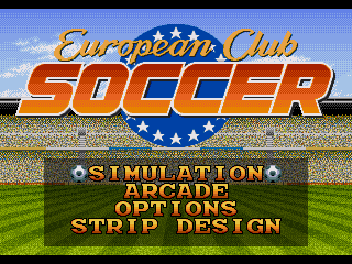 World Trophy Soccer (Genesis) screenshot: Title screen