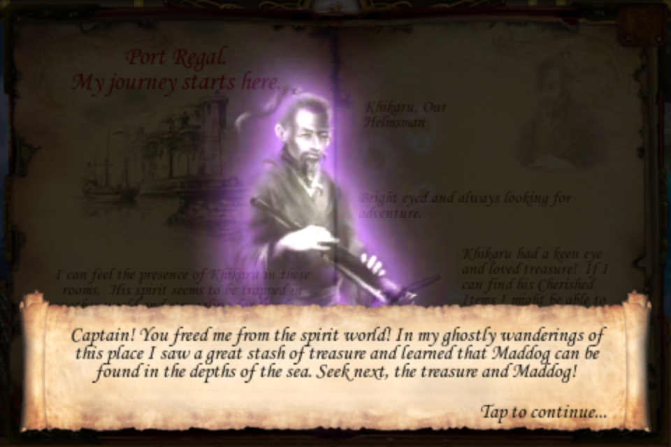 Spirit of Wandering: The Legend (iPhone) screenshot: Khikaru is freed from the spirit world