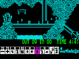 Lemmings (ZX Spectrum) screenshot: Bash your way through this wall