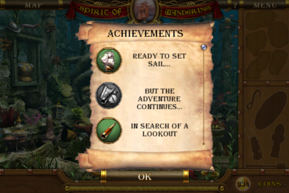 Spirit of Wandering: The Legend (iPhone) screenshot: The achievements