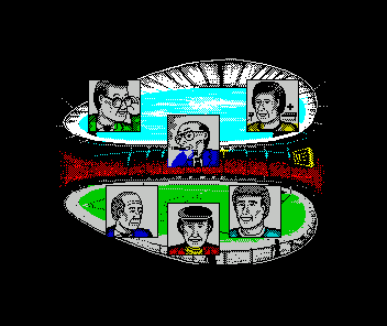 Kenny Dalglish Soccer Manager (ZX Spectrum) screenshot: Menu of the various staff to consult with