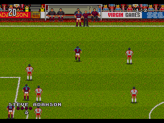 World Trophy Soccer (Genesis) screenshot: Substitution