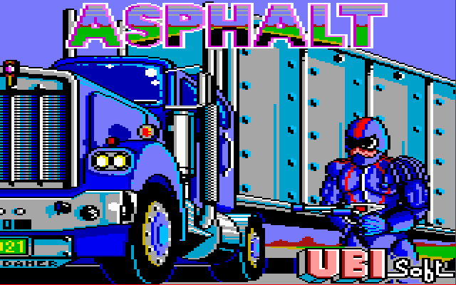 Asphalt (Amstrad CPC) screenshot: Load screen