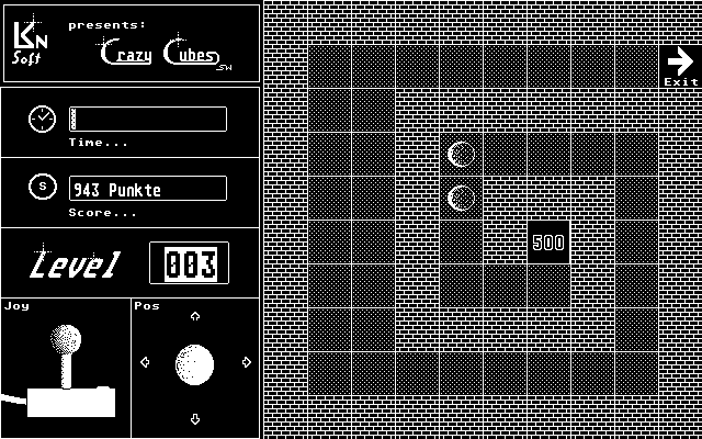 Crazy Cubes (Atari ST) screenshot: Bonus points!