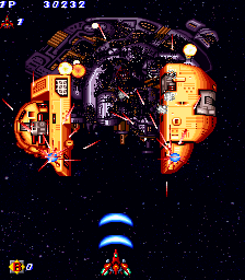 Explosive Breaker (Arcade) screenshot: Boss stage 1