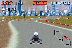 Crazy Frog Racer (Game Boy Advance) screenshot: Another city-like scene