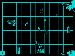 Dive Bomber (ZX Spectrum) screenshot: Tactical view