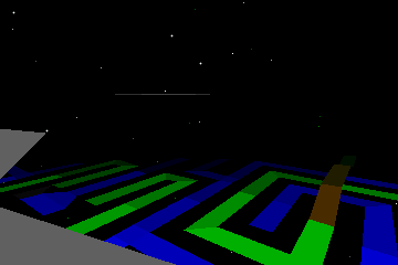 Get Lost! (DOS) screenshot: Looking down on yet another maze