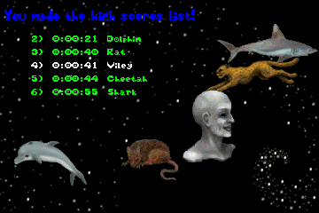 Get Lost! (DOS) screenshot: Great... I was beaten by a rat.