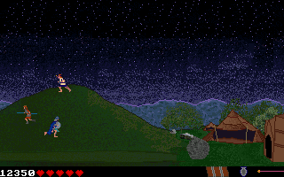 Defender of the Faith: The Adventures of David (DOS) screenshot: Run to the hills!