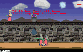 Defender of the Faith: The Adventures of David (DOS) screenshot: And I thought those heart icons were figurative.