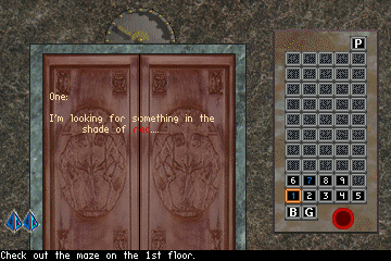 Get Lost! (DOS) screenshot: Each level opens with a hint...