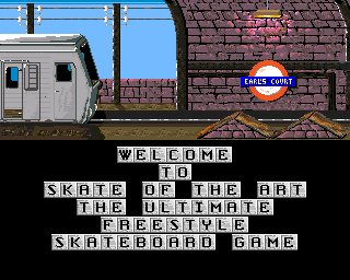 Skate of the Art (Amiga) screenshot: Welcome screen