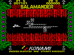 Life Force (ZX Spectrum) screenshot: Numerous enemies attacking...