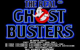 The Real Ghostbusters (Atari ST) screenshot: Title screen