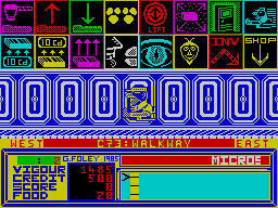 A Ticket to Ride (ZX Spectrum) screenshot: Game start