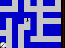Maziacs (ZX Spectrum) screenshot: Dead end