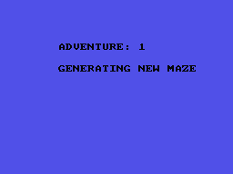 Maziacs (MSX) screenshot: Generating a new maze lay out