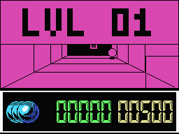 The Light Corridor (MSX) screenshot: There goes the ball!