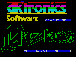 Maziacs (ZX Spectrum) screenshot: Different every time