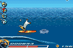 Surf's Up (Game Boy Advance) screenshot: If you touch that...