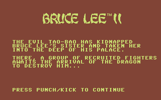 Bruce Lee II (Commodore 64) screenshot: Intro