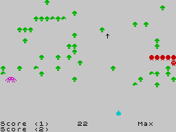 Creepy Crawler (ZX Spectrum) screenshot: In-game