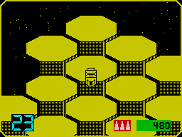 Collision Course (ZX Spectrum) screenshot: Directed downwards